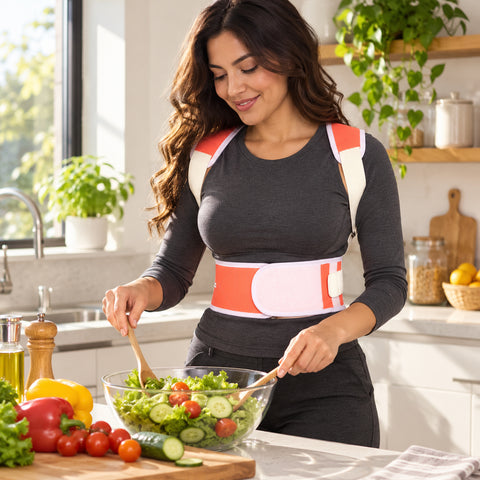 Adjustable Back Support Brace and Compression Belt – Double-Pull Waist Wrap