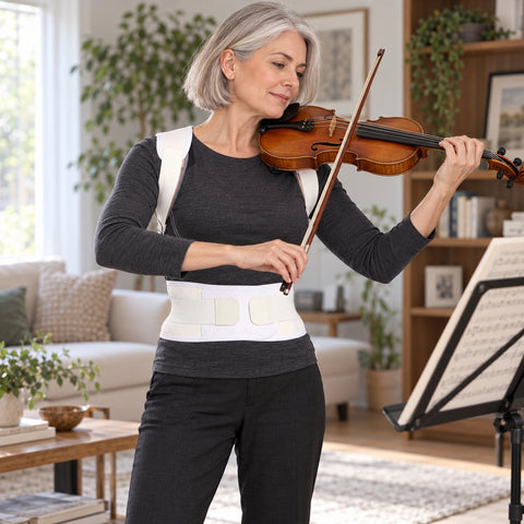 Adjustable Back Support Brace and Compression Belt – Double-Pull Waist Wrap