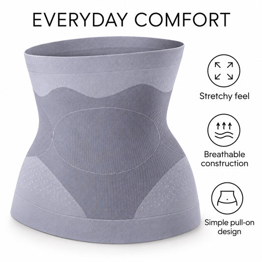 Bamboo Charcoal Waist Wrap – Breathable Stretch Body Band, One Size