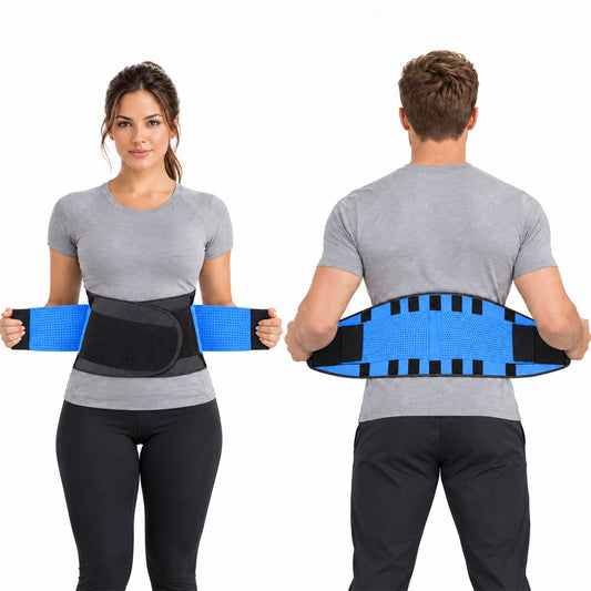 Breathable Double Compression Back Support Waist Belt Adjustable Waist Support Belt for Workouts, Lifting, Posture & Everyday Activity