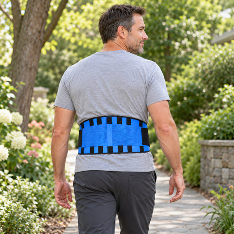 Breathable Double Compression Back Support Waist Belt Adjustable Waist Support Belt for Workouts, Lifting, Posture & Everyday Activity