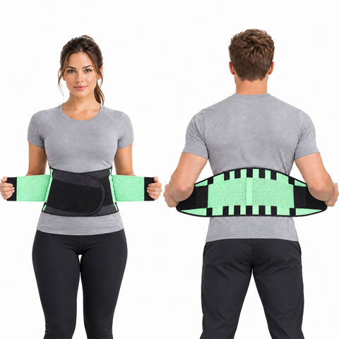 Breathable Double Compression Back Support Waist Belt Adjustable Waist Support Belt for Workouts, Lifting, Posture & Everyday Activity