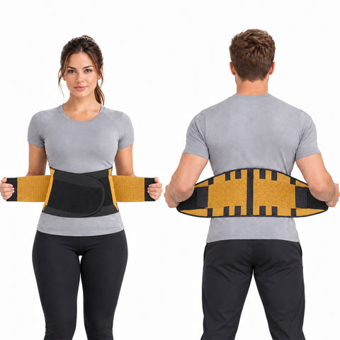 Breathable Double Compression Back Support Waist Belt Adjustable Waist Support Belt for Workouts, Lifting, Posture & Everyday Activity