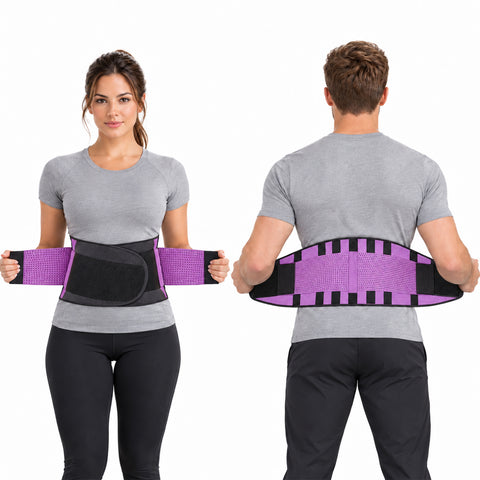 Breathable Double Compression Back Support Waist Belt Adjustable Waist Support Belt for Workouts, Lifting, Posture & Everyday Activity