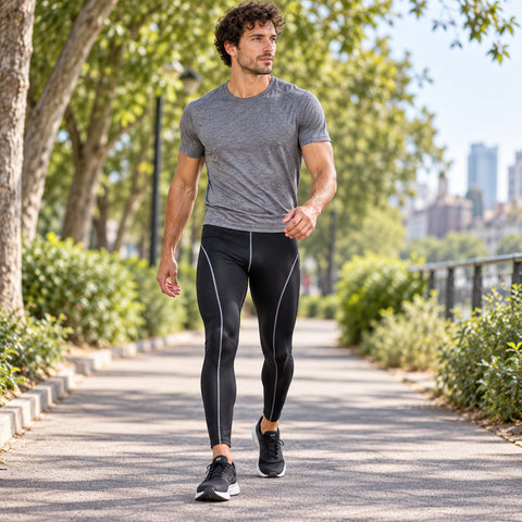 Men's Quick-Dry Compression Pants – Stretch Activewear, One Size