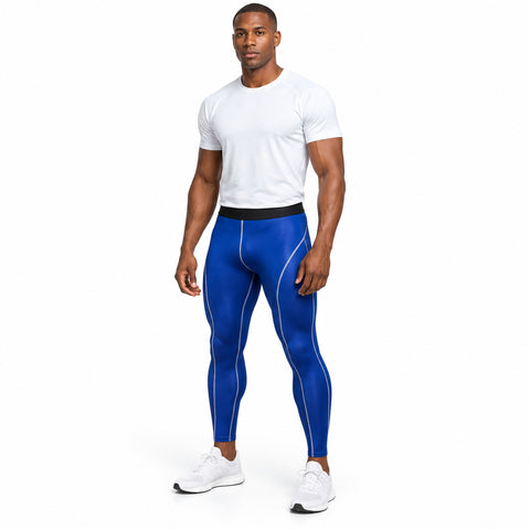 Men's Quick-Dry Compression Pants – Stretch Activewear, One Size