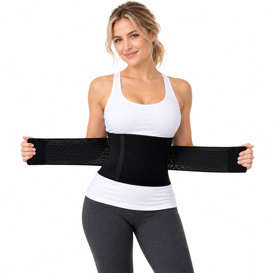 Women's Double Compression Waist Shaper  Adjustable Tummy Control & Back Support Shapewear | Black or Nude