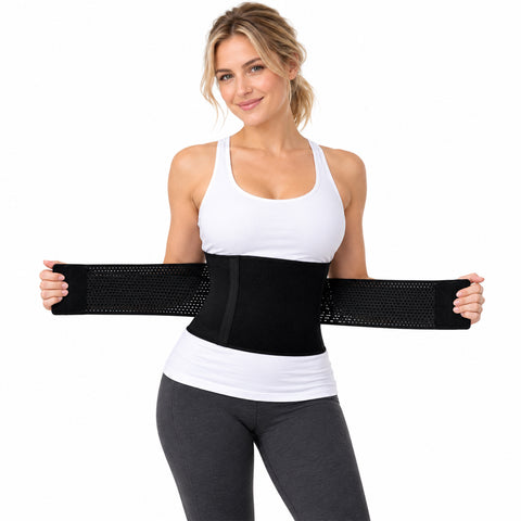 Women's Double Compression Waist Shaper  Adjustable Tummy Control & Back Support Shapewear | Black or Nude