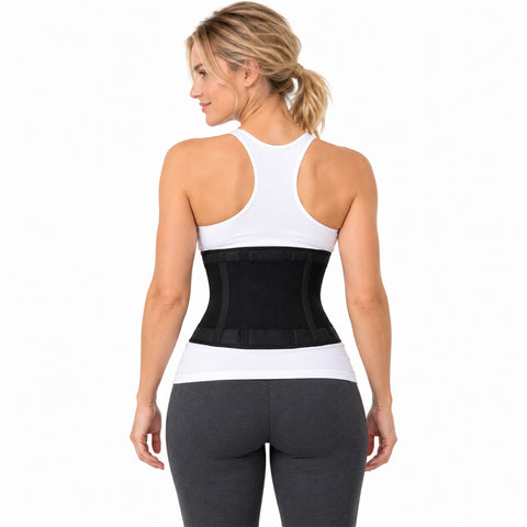 Women's Double Compression Waist Shaper  Adjustable Tummy Control & Back Support Shapewear | Black or Nude