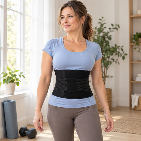 Women's Double Compression Waist Shaper  Adjustable Tummy Control & Back Support Shapewear | Black or Nude