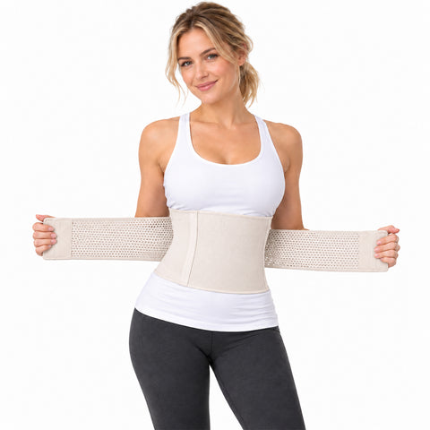 Women's Double Compression Waist Shaper  Adjustable Tummy Control & Back Support Shapewear | Black or Nude