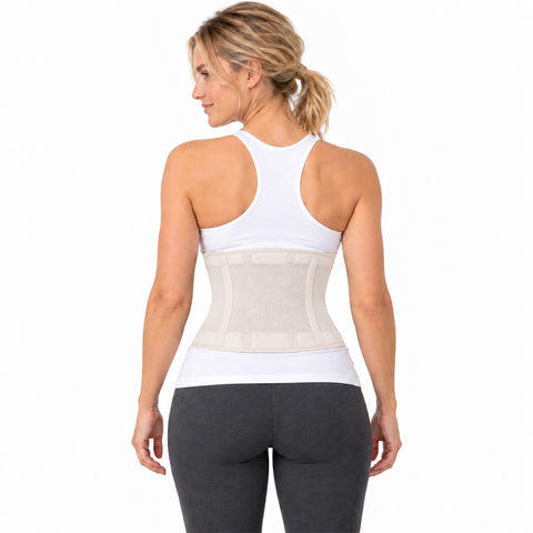 Women's Double Compression Waist Shaper  Adjustable Tummy Control & Back Support Shapewear | Black or Nude