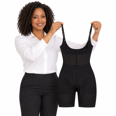Women's Shaping Bodysuit – Adjustable-Strap Compression Underwear, One Size