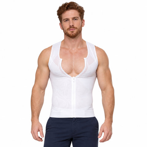 Men's Zip-Front Shapewear Vest – Sleeveless Body-Smoothing Undershirt