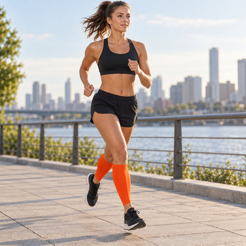 Women’s Graduated Calf Compression Sleeves, 1 Pair – Seamless Stretch Leg Support for Walking & Everyday Comfort