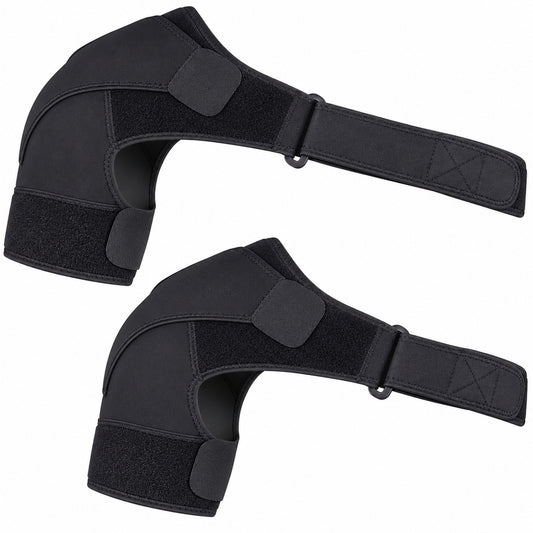 Adjustable Shoulder Support Brace – Left or Right Shoulder Wrap, 1-Pack or 2-Pack
