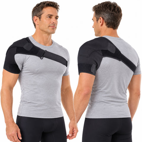 Adjustable Shoulder Support Brace – Left or Right Shoulder Wrap, 1-Pack or 2-Pack