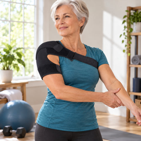Adjustable Shoulder Support Brace – Left or Right Shoulder Wrap, 1-Pack or 2-Pack