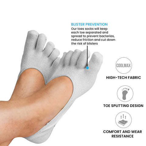 2-Pack: Therapeutic Gel Toe Socks Sleeves – Moisturizing Toe Separator Socks for Dry, Cracked Heels & Foot Comfort (Men & Women)