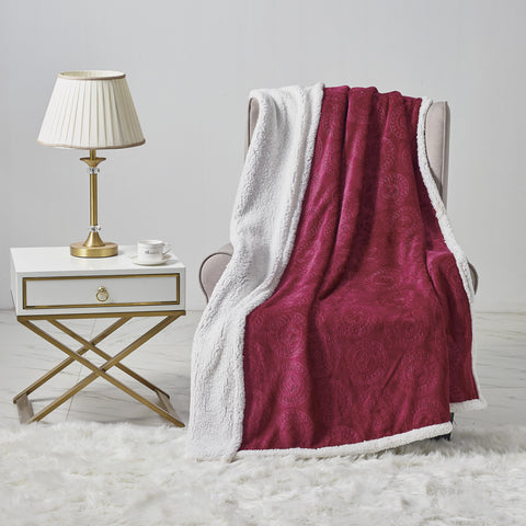 2-Pack Ultra-Soft Microplush Printed Sherpa Throw Blankets – 50" x 60"  Lightweight Warm Fleece Blankets for Couch, Sofa & Bed | 100% Polyester | Machine Washable