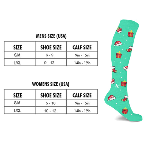 Holiday Fun Knee High Compression Socks