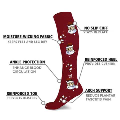 Holiday Fun Knee High Compression Socks