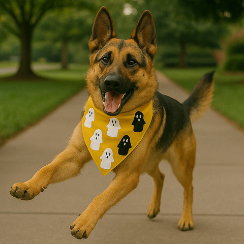Halloween Pet Bandana – Triangle Scarf for Dogs and Cats, Comfortable Lightweight Polyester, One Size Fits Most