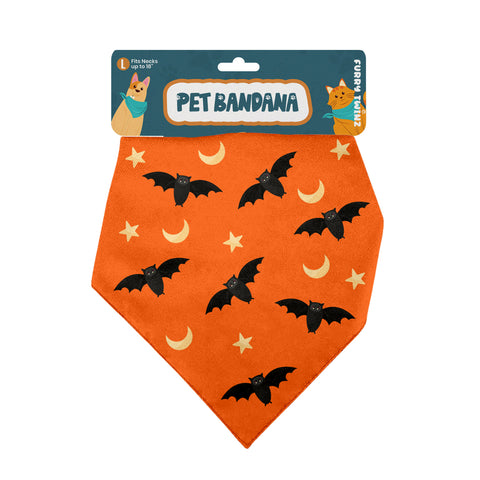 Halloween Pet Bandana – Triangle Scarf for Dogs and Cats, Comfortable Lightweight Polyester, One Size Fits Most