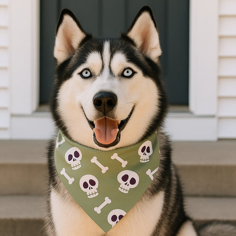 Halloween Pet Bandana – Triangle Scarf for Dogs and Cats, Comfortable Lightweight Polyester, One Size Fits Most