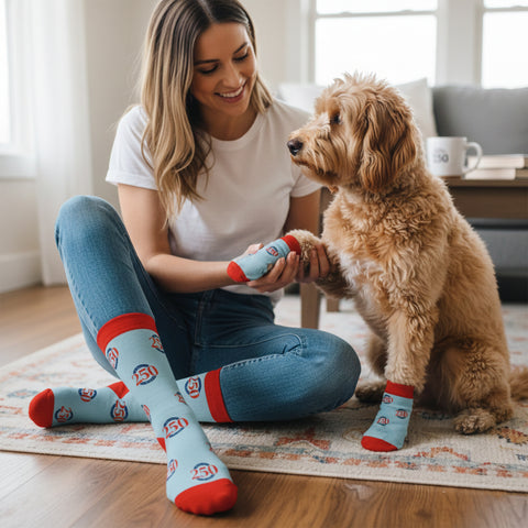 Novelty Matching Pet and Owner Fun Socks Pet Lover Gifts