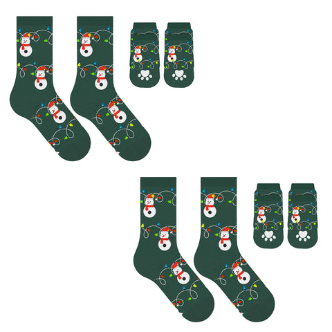 2-Pack: Christmas Matching Pet and Owner Fun Socks Pet Lover Gifts