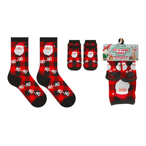 2-Pack: Christmas Matching Pet and Owner Fun Socks Pet Lover Gifts