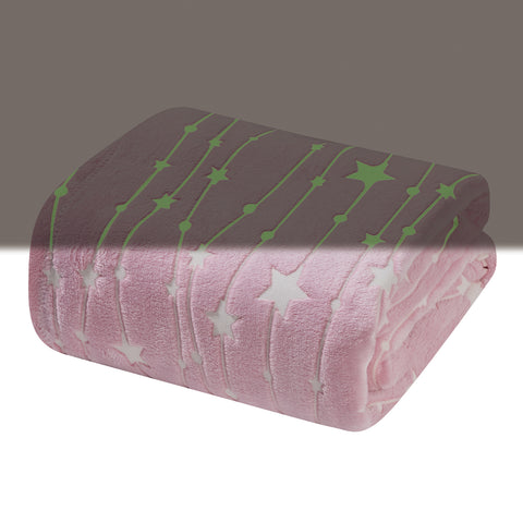 Glow in the Dark Ultra Soft Micro Plush Fleece Blanket 50" x 60" Throw for Kids and Teens – Lightweight, Cozy, Machine Washable Blanket for Bed, Couch, or Travel