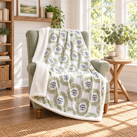 2-Pack Ultra-Soft Microplush Printed Sherpa Throw Blankets – 50" x 60"  Lightweight Warm Fleece Blankets for Couch, Sofa & Bed | 100% Polyester | Machine Washable