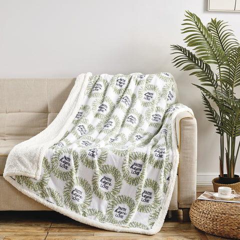 2-Pack Ultra-Soft Microplush Printed Sherpa Throw Blankets – 50" x 60"  Lightweight Warm Fleece Blankets for Couch, Sofa & Bed | 100% Polyester | Machine Washable