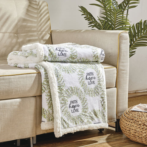 Ultra-Soft Microplush Printed Sherpa Throw Blanket – 50" x 60"  Lightweight Warm Fleece Blanket for Couch, Sofa & Bed | 100% Polyester | Machine Washable