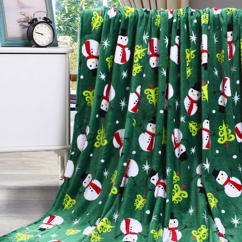 Holiday and Christmas Micro Plush Throw Blanket – Soft 50" x 60" Cozy Blanket for Couch, Bed, or Living Room – Lightweight, Warm, All-Season Comfort, Machine Washable