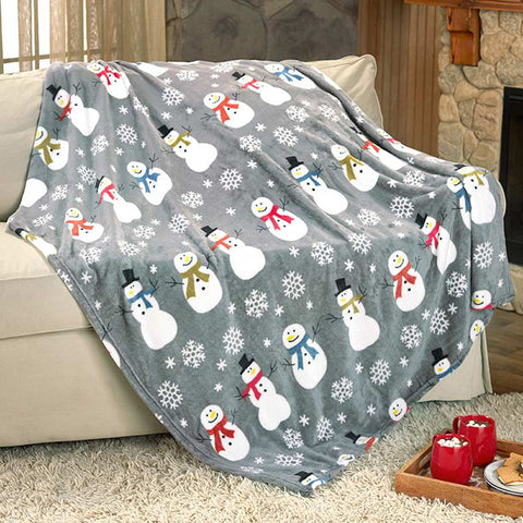 Holiday and Christmas Micro Plush Throw Blanket – Soft 50" x 60" Cozy Blanket for Couch, Bed, or Living Room – Lightweight, Warm, All-Season Comfort, Machine Washable