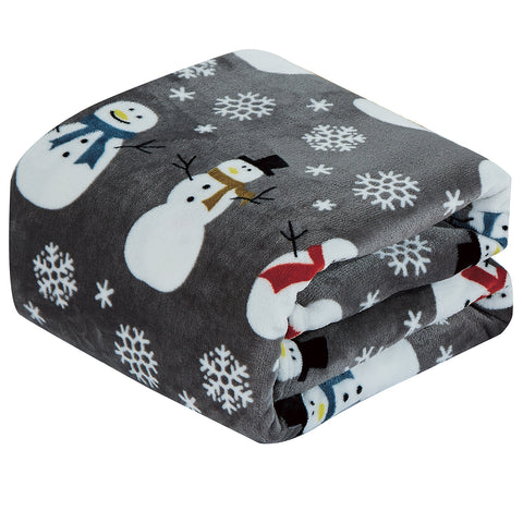 Holiday and Christmas Micro Plush Throw Blanket – Soft 50" x 60" Cozy Blanket for Couch, Bed, or Living Room – Lightweight, Warm, All-Season Comfort, Machine Washable