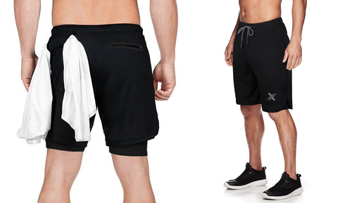 Men's Essential Lightweight Workout, Fitness and Running Shorts for Performance (2-Pack)
