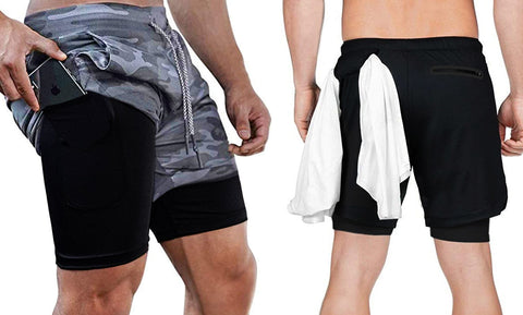 Men's Essential Lightweight Workout, Fitness and Running Shorts for Performance (2-Pack)