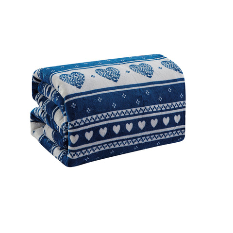 Heartfelt Fleece Blanket – Soft and Cozy Micro Plush Throw for Bed, Couch, or Dorm – Lightweight, Breathable Blanket