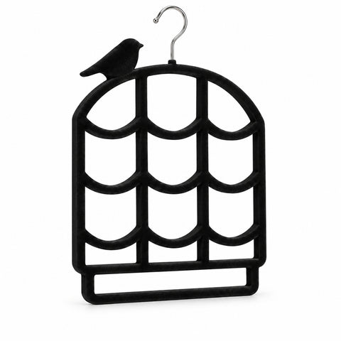 Velvet Scarf Hanger – Nonslip Closet Organizer, Black or Hot Pink