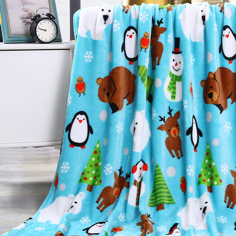 Holiday and Christmas Micro Plush Throw Blanket – Soft 50" x 60" Cozy Blanket for Couch, Bed, or Living Room – Lightweight, Warm, All-Season Comfort, Machine Washable