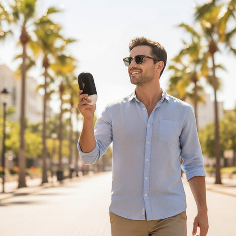Mini Handheld Portable USB Air Conditioning Fan & Eyelash Blower Dryer – Rechargeable 400mAh Personal Cooling Fan with Sponge Filter, Neck Strap, Desk/Handheld Use, Summer Travel Fan (Blue/Pink/Black)