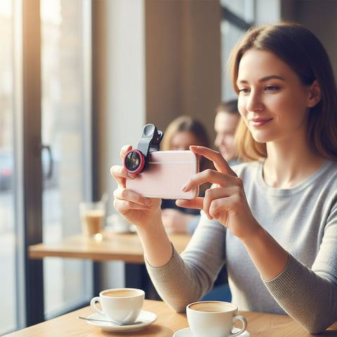 Universal Clip-On 3-in-1 Phone Camera Lens Kit – Wide Angle + 180° Fisheye + Macro Lenses for iPhone & Android – Portable Smartphone Lens Set for Travel, Selfies & Close-Up Shots