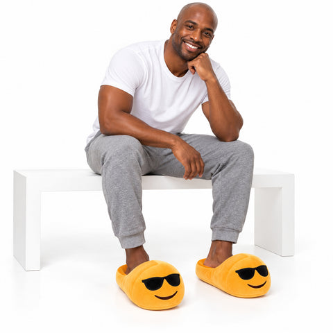 Plush Emoji Slippers – Soft Novelty House Footwear