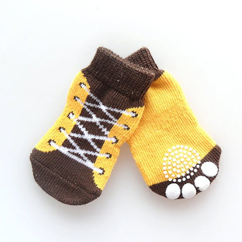 Anti-Slip Dog & Cat Socks (1-Pack or 2-Pack) – Knit Paw Protector with Traction Control for Small Pets | Comfortable, Machine Washable
