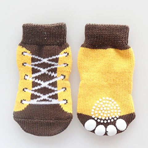 Anti-Slip Dog & Cat Socks (1-Pack or 2-Pack) – Knit Paw Protector with Traction Control for Small Pets | Comfortable, Machine Washable