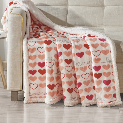 Ultra Soft Microplush Printed Sherpa Throw Blanket 50" x 60" Lightweight Fleece for Couch, Bed, and Everyday Use – Warm, Durable, Machine Washable